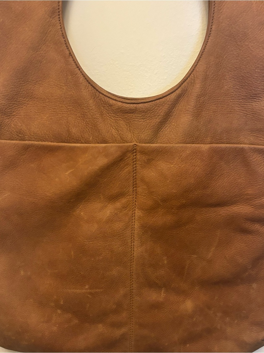 ARZA NEW YOR LEATHER SHOULDER STYLE Audrey Large Messenger/Laptop Bag in Whiskey - Picture 4 of 11